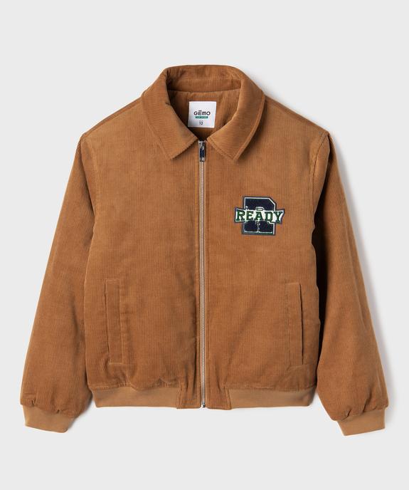 Blouson en velours côtelé matelassé garçon vue3 - GEMO 4G GARCON - GEMO