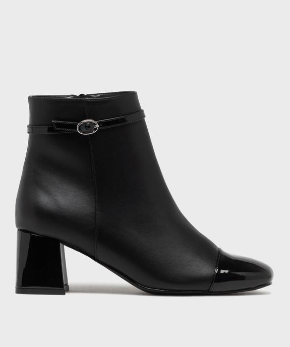 Boots zippées à bout carré et talon trapèze femme vue2 - FOLLOW ME G4G - GEMO