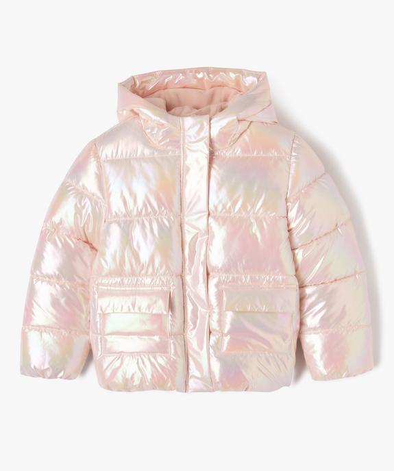 Doudoune à capuche irisée et doublur epolaire fille vue1 - GEMO 4G FILLE - GEMO