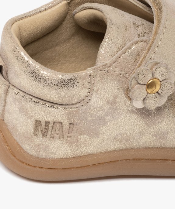 Chaussures premiers pas en cuir à scratch bébé fille - Na! vue6 - NA! GEMO FOR GOOD - GEMO