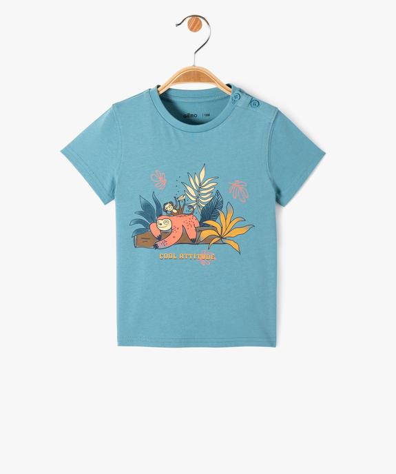 Tee-shirt imprimé manches courtes bébé garçon vue1 - GEMO(BEBE DEBT) - GEMO