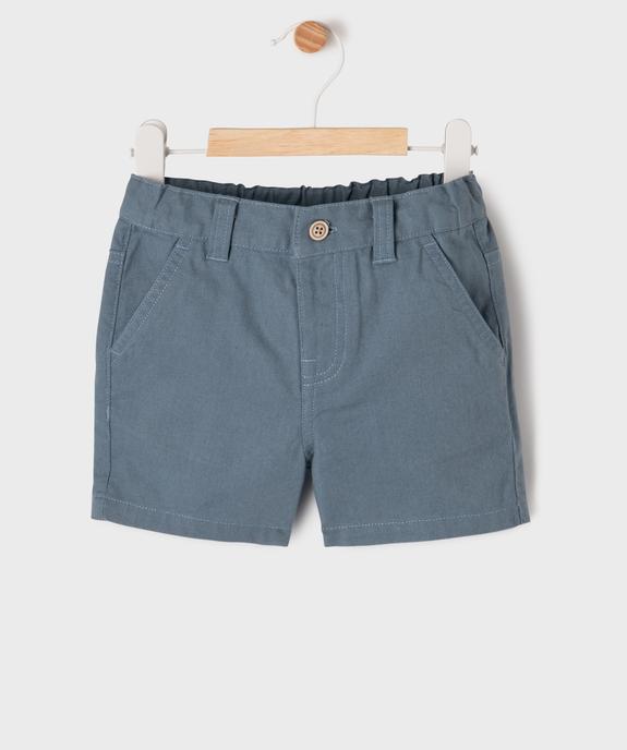 Short en lin et coton avec ceinture ajustable bébé garçon vue1 - GEMO(BEBE DEBT) - GEMO
