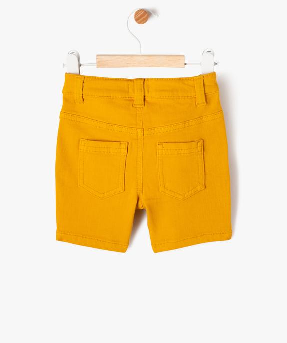 Short slim uni en toile extensible bébé garçon vue4 - GEMO(BEBE DEBT) - GEMO