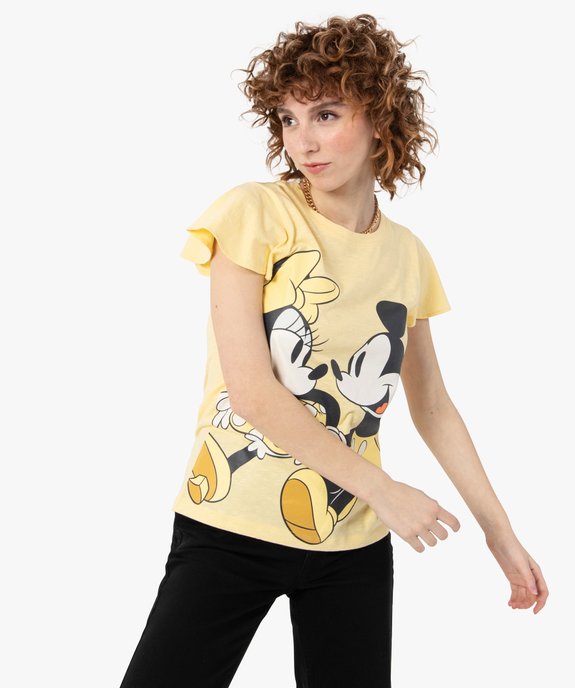 Tee-shirt femme avec motif XXL Mickey Minnie - Disney vue1 - DISNEY DTR - GEMO