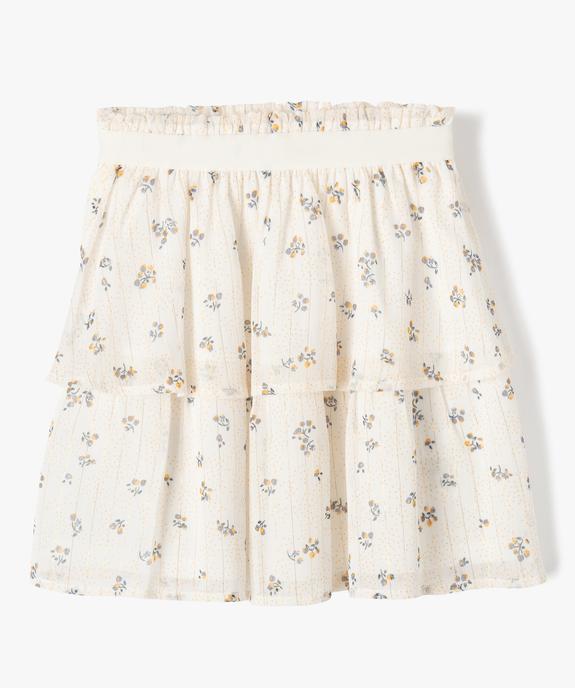 Jupe en voile à motifs fleuris à volant fille vue1 - GEMO (ENFANT) - GEMO