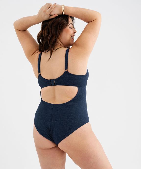 Maillot de bain une pièce femme grande taille à paillettes vue7 - GEMO (PLAGE) - GEMO