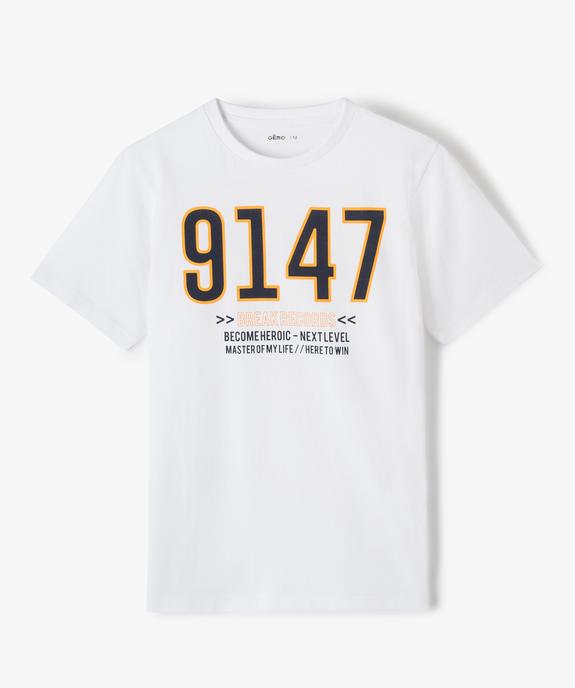 Tee-shirt motif graphique sportif garçon vue1 - GEMO (JUNIOR) - GEMO