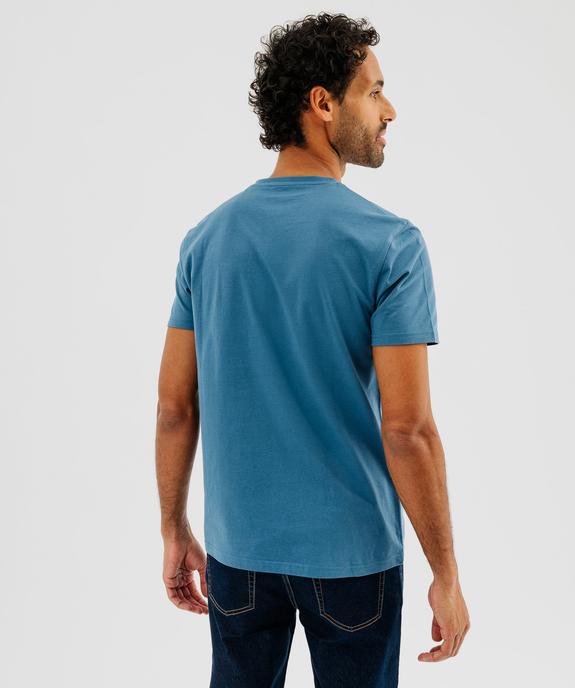 Tee-shirt à manches courtes et col V homme vue3 - GEMO 4G HOMME - GEMO