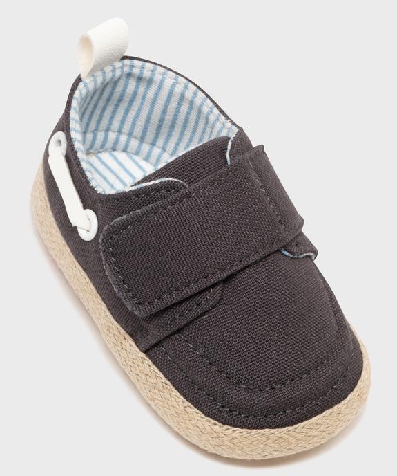 Chaussons de naissance en toile look chaussures bateau bébé vue5 - LITTLE LOVE GEMO FOR GOOD - GEMO