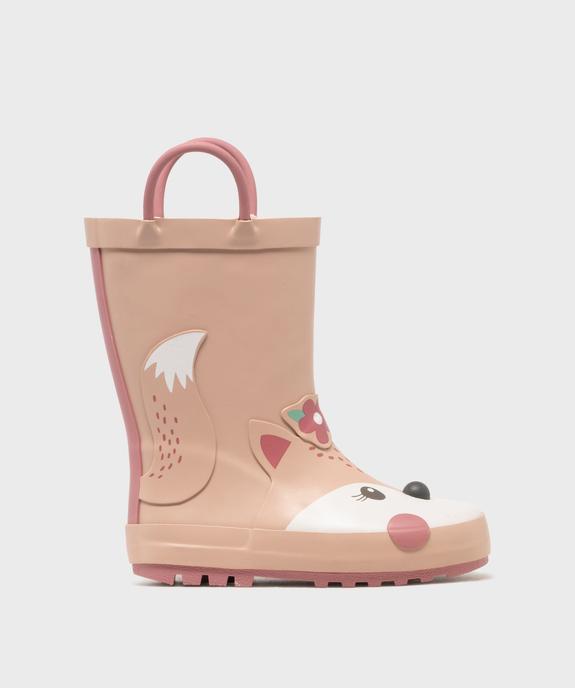 Bottes de pluie imprimé renard fille vue1 - LOVELY WINGS - GEMO