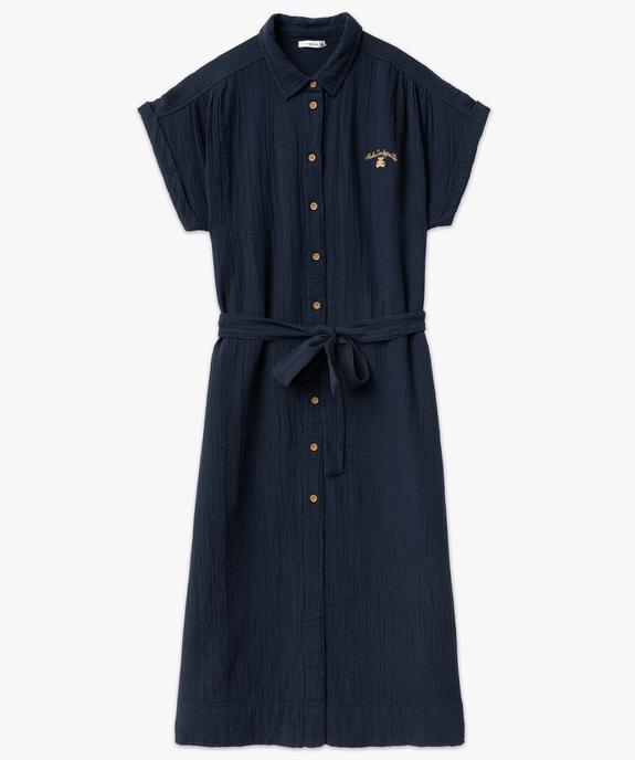 Robe à manches courtes en gaze de coton femme - LuluCastagnette vue4 - LULUCASTAGNETTE - GEMO