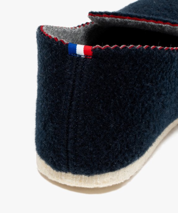 Chaussons homme pantoufles unies à bords dentelés vue6 - GEMO(HOMWR HOM) - GEMO