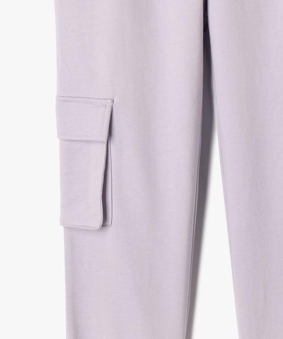 Pantalon de jogging avec poches à rabat fille vue2 - GEMO 4G FILLE - GEMO