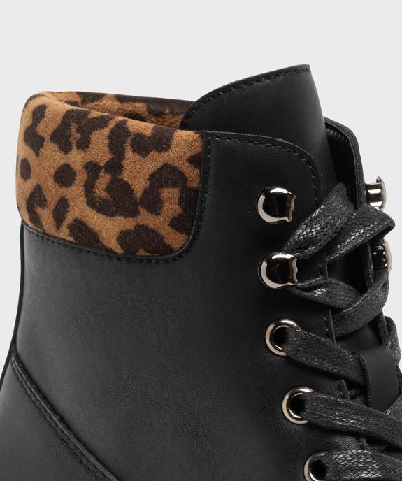 Boots à lacets et zip avec col texturé femme - Valentina Baldano vue6 - VALENTINA BALDA - GEMO