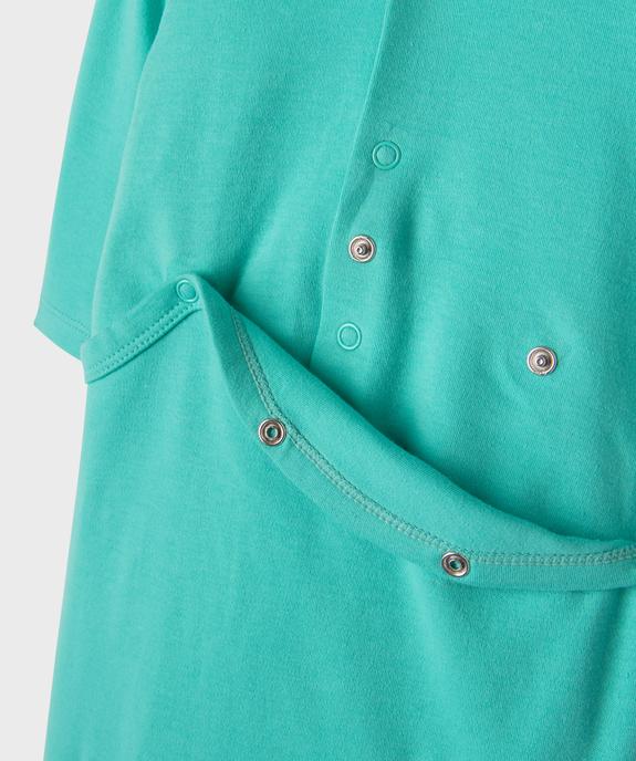 Pyjama dors-bien à pont dos en coton à motif bébé vue3 - GEMO 4G BEBE - GEMO