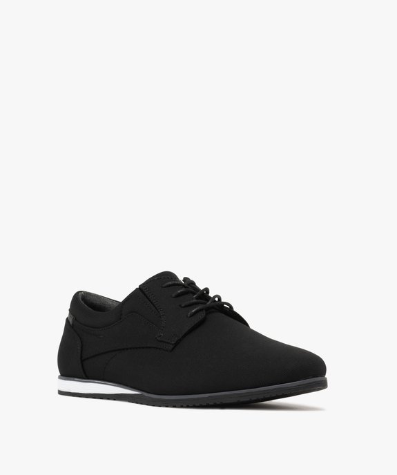 Derbies à semelle sportswear dessus textile homme - Mario Baldano vue2 - MARIO BALDANO - GEMO
