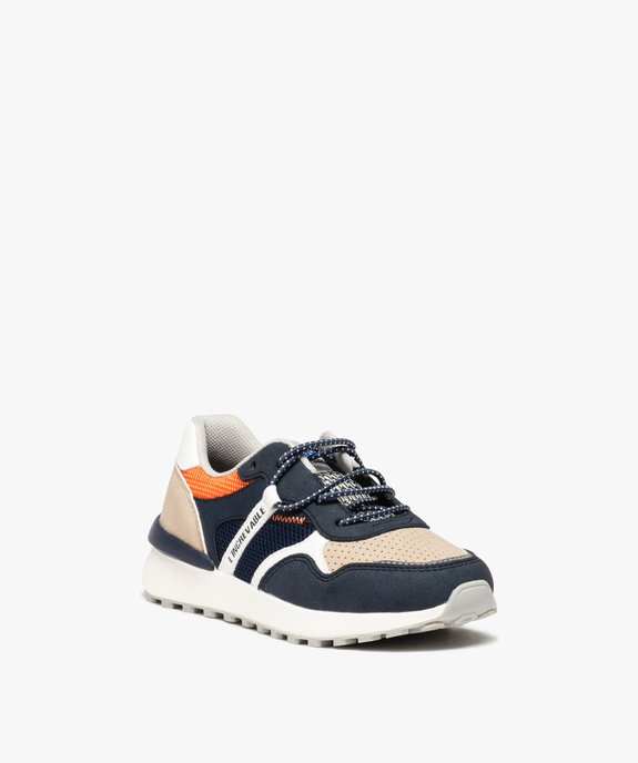 Baskets jogger à lacets pour garçon vue2 - GEPY - GEMO