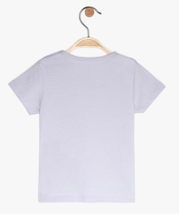 Tee-shirt bébé fille à manches courtes et motif pailleté vue3 - GEMO 4G BEBE - GEMO