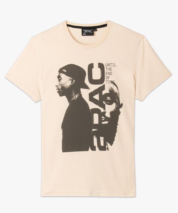 Tee-shirt manches courtes imprimé homme - 2Pac vue4 - 2PAC - GEMO