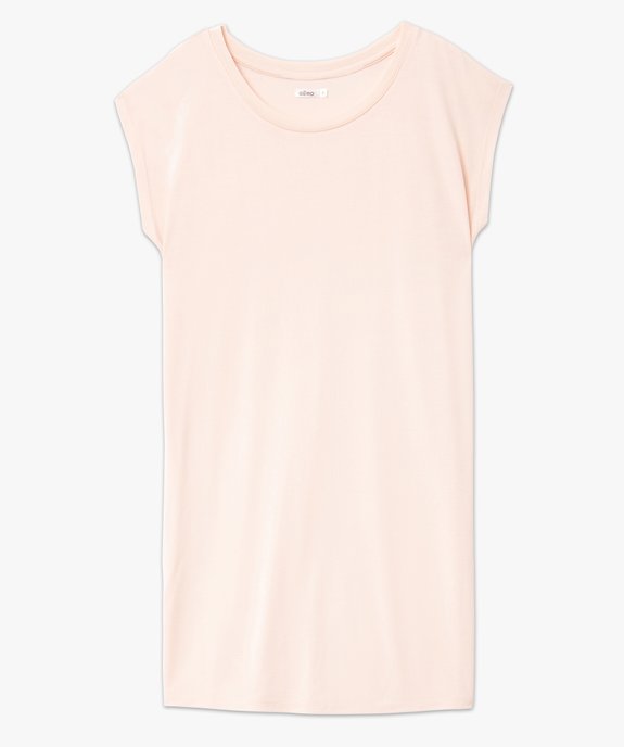 Chemise de nuit femme coupe oversize à manches courtes vue4 - GEMO 4G FEMME - GEMO