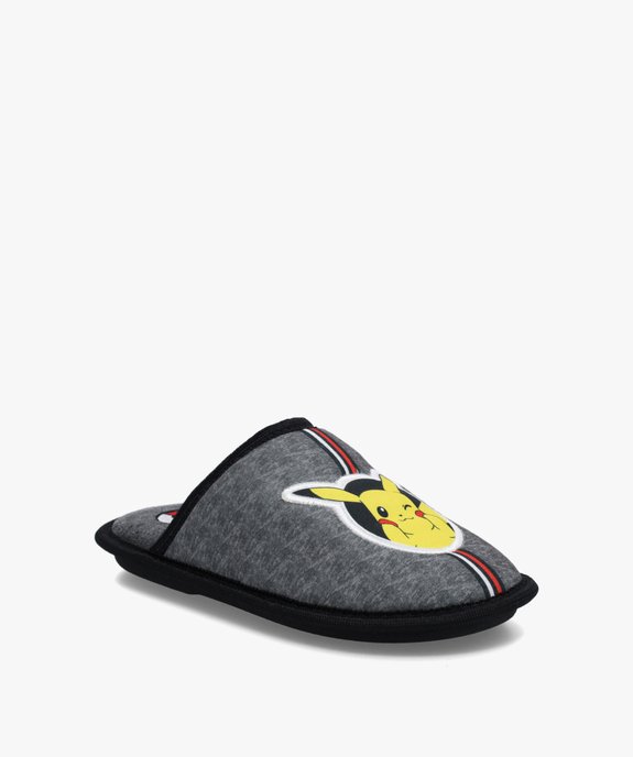 Chaussons garçon mules en jersey Pikachu - Pokémon vue2 - POKEMON - GEMO