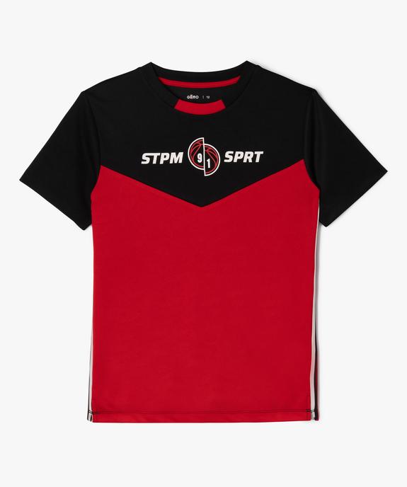 Tee-shirt de sport à découpes garçon vue1 - GEMO (JUNIOR) - GEMO