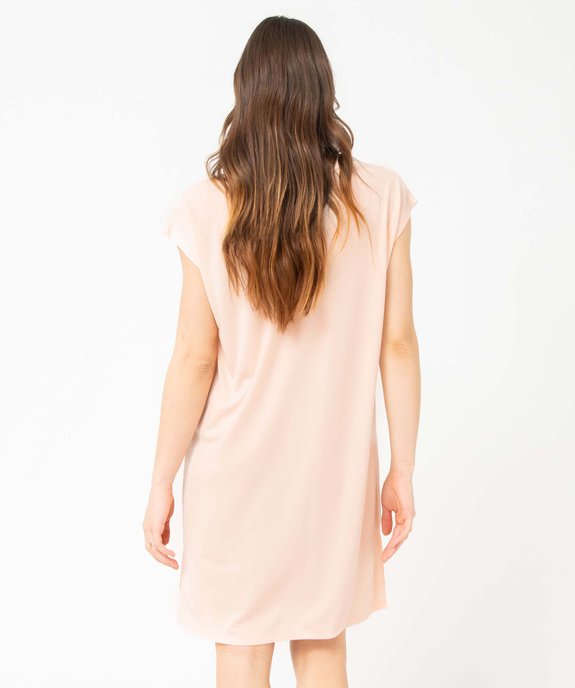 Chemise de nuit femme coupe oversize à manches courtes vue3 - GEMO 4G FEMME - GEMO
