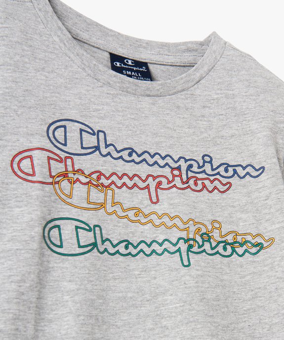 Tee-shirt garçon chiné à motif multicolore - Champion vue2 - CHAMPION USA - GEMO