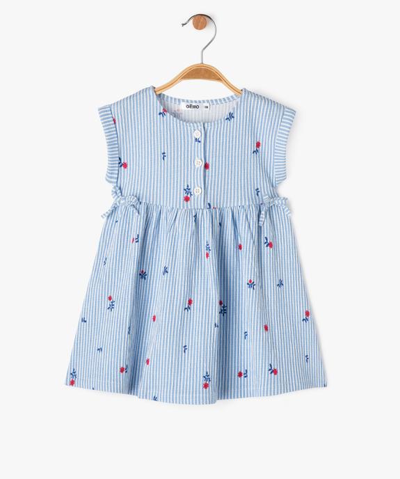 Robe bébé fille avec haut boutonné et jupe large vue2 - GEMO(BEBE DEBT) - GEMO