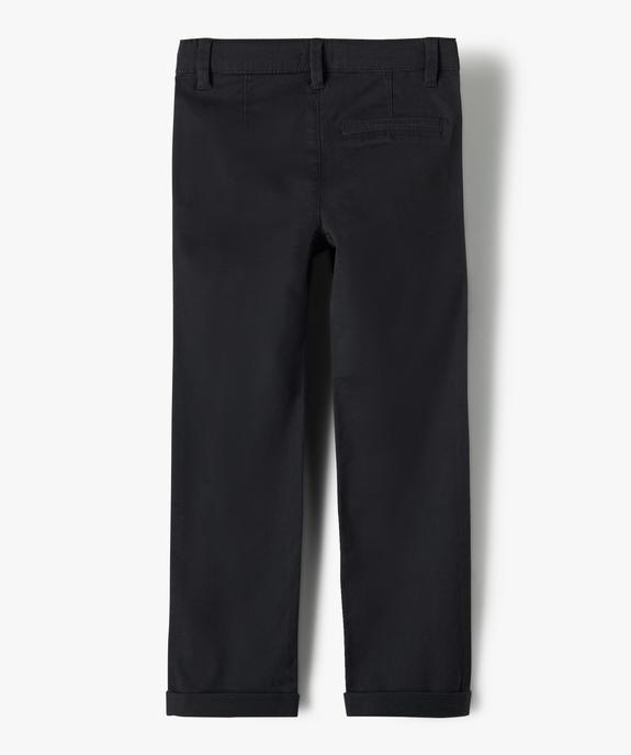 Pantalon chino 100% coton garçon vue3 - GEMO 4G GARCON - GEMO