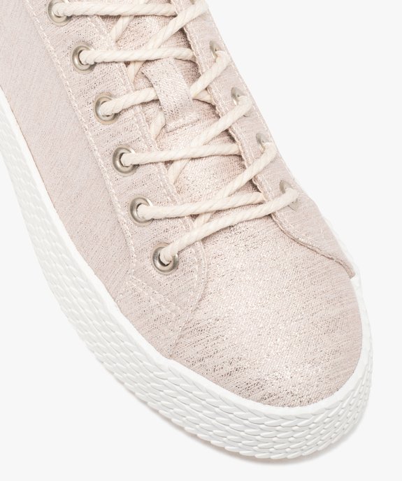 Baskets en toile à lacets avec épaisse semelle femme vue6 - FOLLOW ME G4G - GEMO