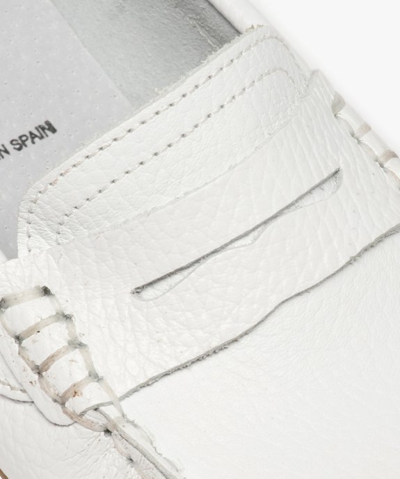 Mocassins femme souples dessus cuir uni à talon plat vue6 - GEMO (CASUAL) - GEMO