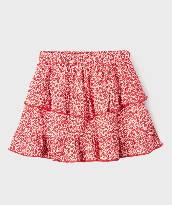 Jupe à volants à motifs fleuris fille vue1 - GEMO 4G FILLE - GEMO