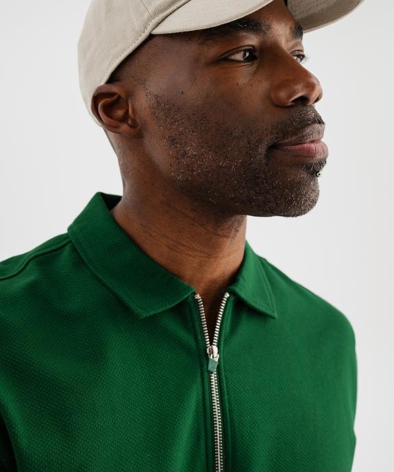 Polo manches courtes à col zippé homme vue6 - GEMO 4G HOMME - GEMO