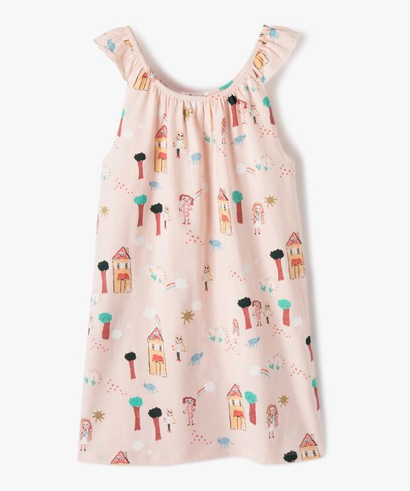 Chemise de nuit fille sans manches à motifs dessinés vue1 - GEMO (ENFANT) - GEMO