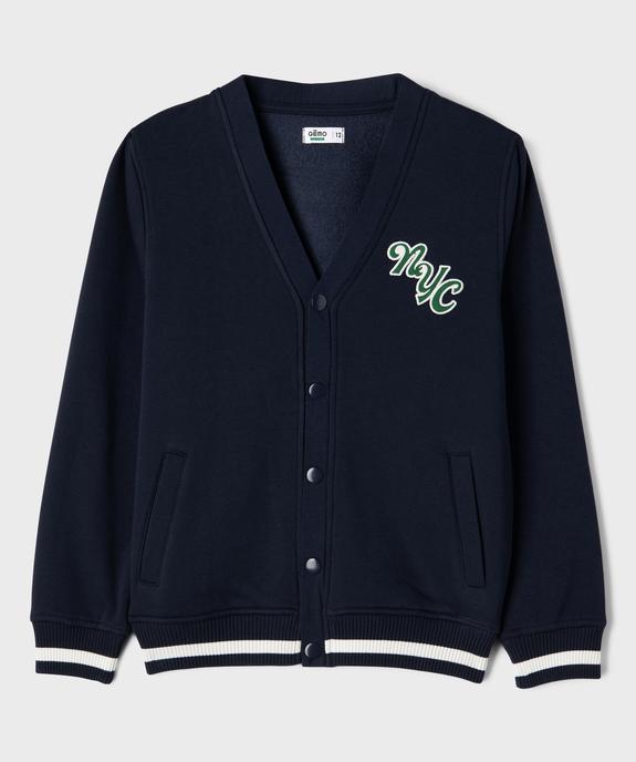Gilet sweat à col V garçon vue3 - GEMO 4G GARCON - GEMO