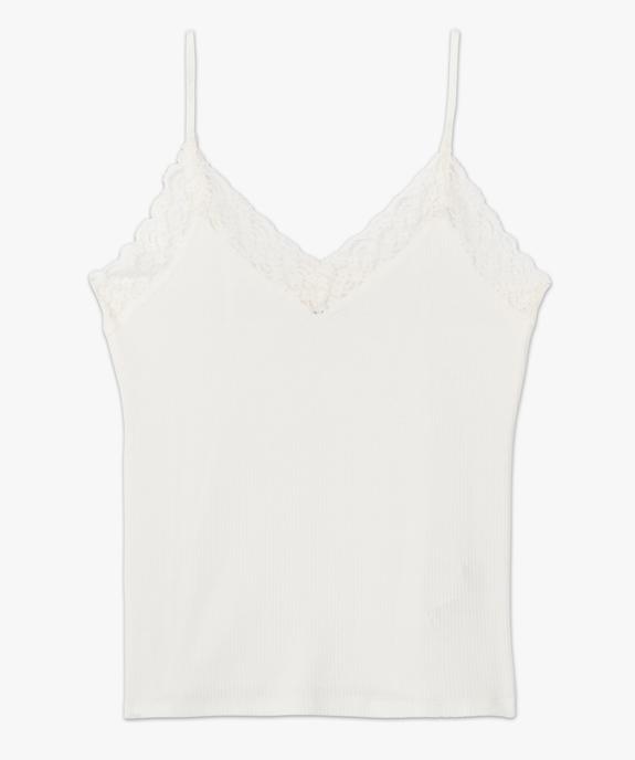 Caraco femme à fines bretelles et décolleté dentelle vue4 - GEMO(HOMWR FEM) - GEMO