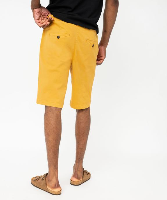 Bermuda coupe chino en toile stretch homme vue3 - GEMO 4G HOMME - GEMO