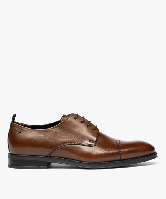 Derby dessus cuir à bout droit homme - Tanéo vue1 - TANEO - GEMO