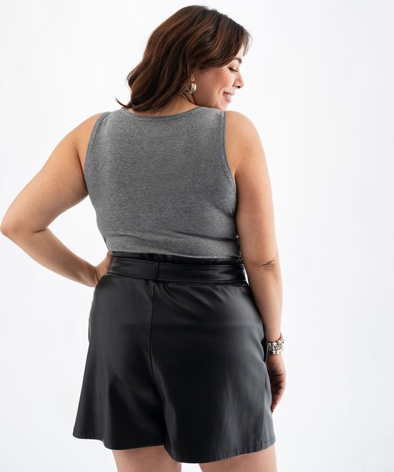 Débardeur à col rond uni femme grande taille vue7 - GEMO 4G GT - GEMO