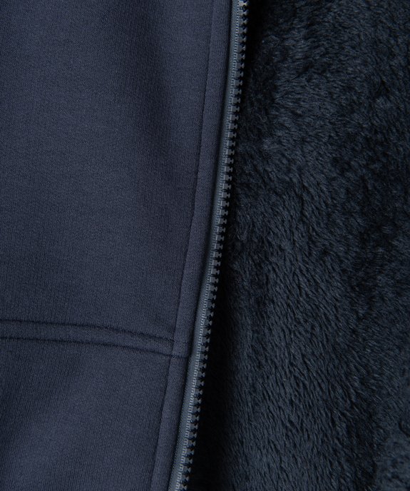 Sweat zippé à capuche intérieur peluche garçon vue4 - GEMO (ENFANT) - GEMO