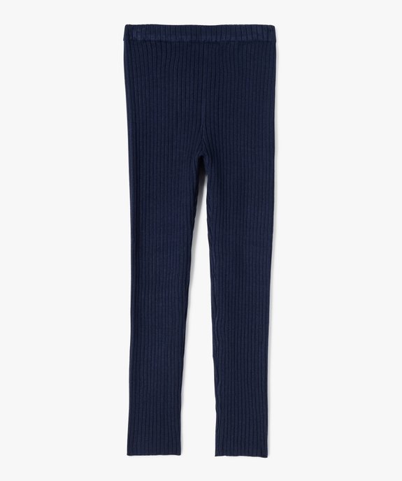 Pantalon leggings en maille côtelée fille vue1 - GEMO 4G FILLE - GEMO