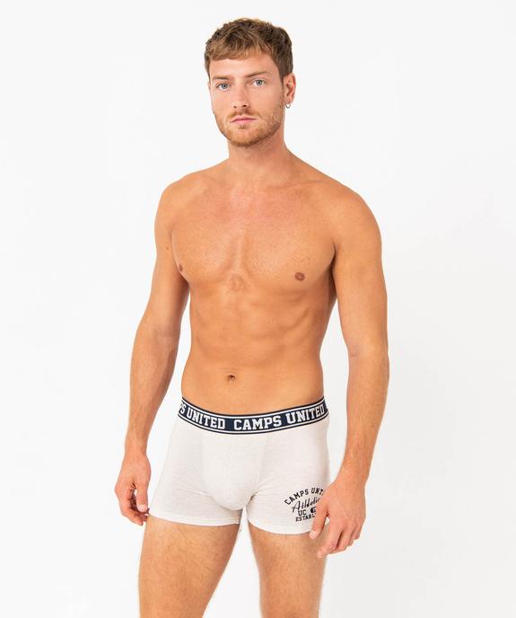 Boxer en coton extensible imprimé homme - Camps United vue3 - CAMPS - GEMO