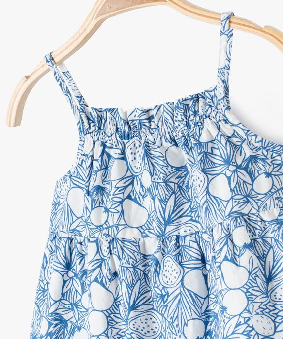 Robe à fines bretelles et volants imprimés bébé fille vue2 - GEMO(BEBE DEBT) - GEMO
