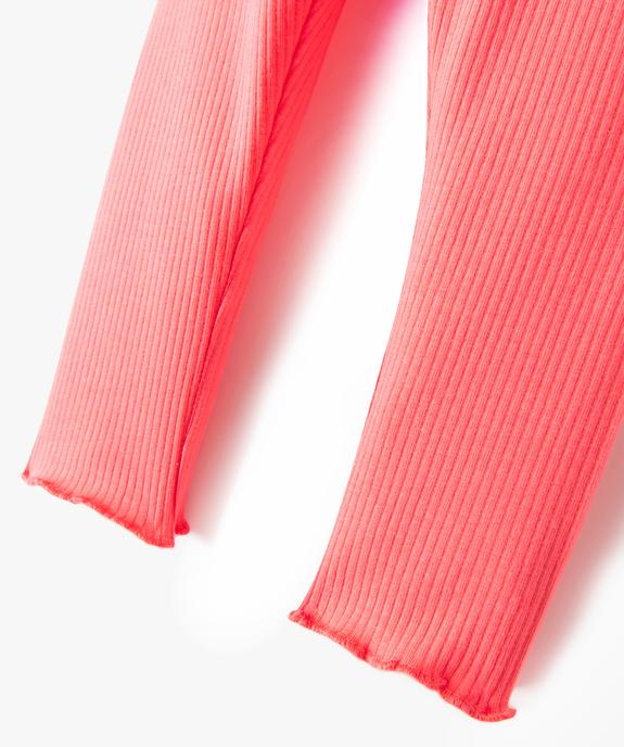 Legging en maille côtelée avec bas froncé bébé fille  vue2 - GEMO 4G BEBE - GEMO