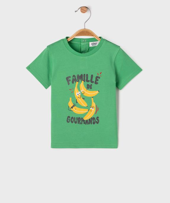 Tee-shirt manches courtes avec motif humoristique bébé garçon vue1 - GEMO 4G BEBE - GEMO
