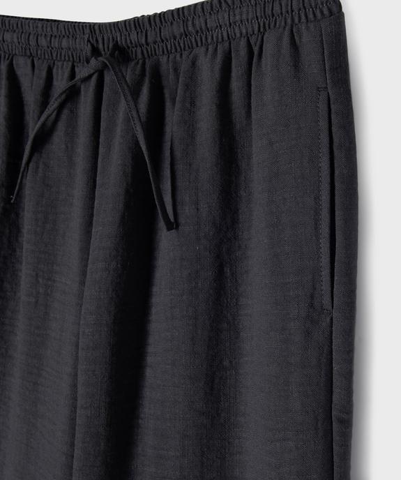 Pantalon large fluide avec taille ajustable fille vue4 - GEMO (JUNIOR) - GEMO