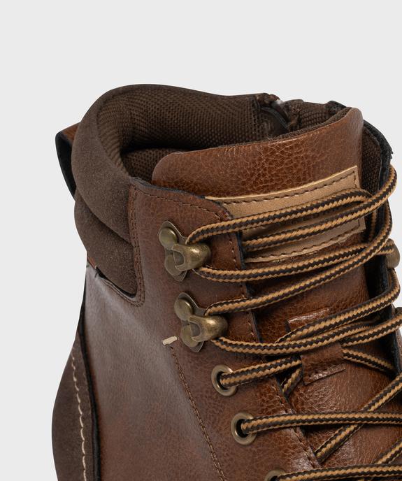 Boots à col matelassée, lacets et zip homme vue7 - MARIO BALDANO - GEMO