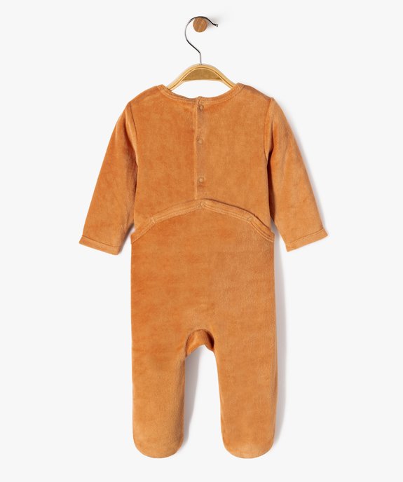 Pyjama en velours avec motif animal bébé vue8 - GEMO 4G BEBE - GEMO