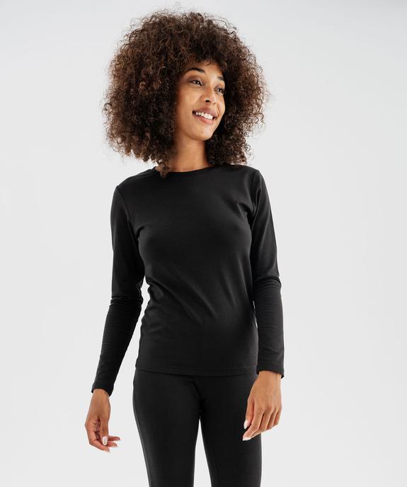 Tee-shirt chaud à manches longues et col rond femme vue1 - GEMO(HOMWR FEM) - GEMO